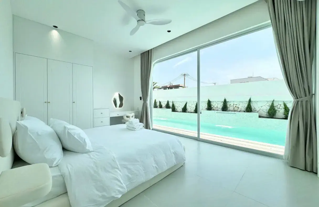 Private bedroom in a Da Nang private villa offering a quiet and relaxing stay