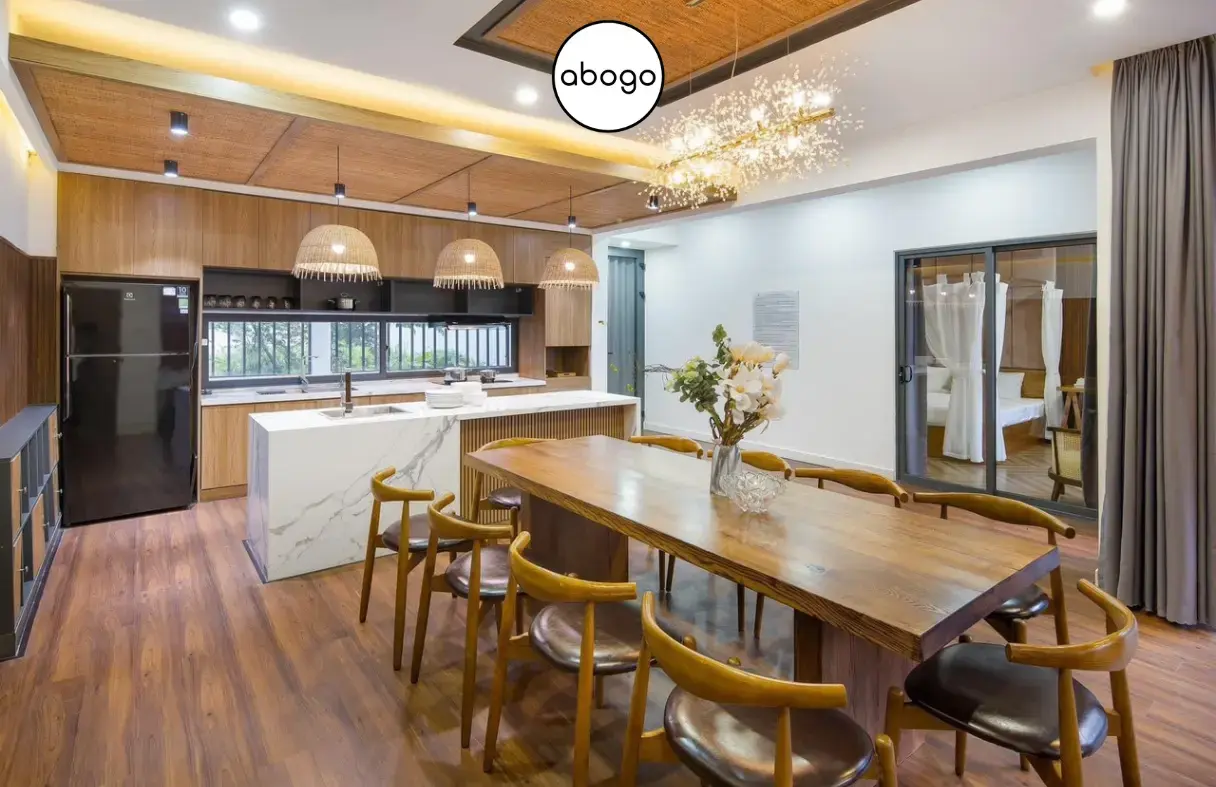 Phòng khách rộng rãi, hiện đại tại Khánh Villa Lê Hữu Khánh