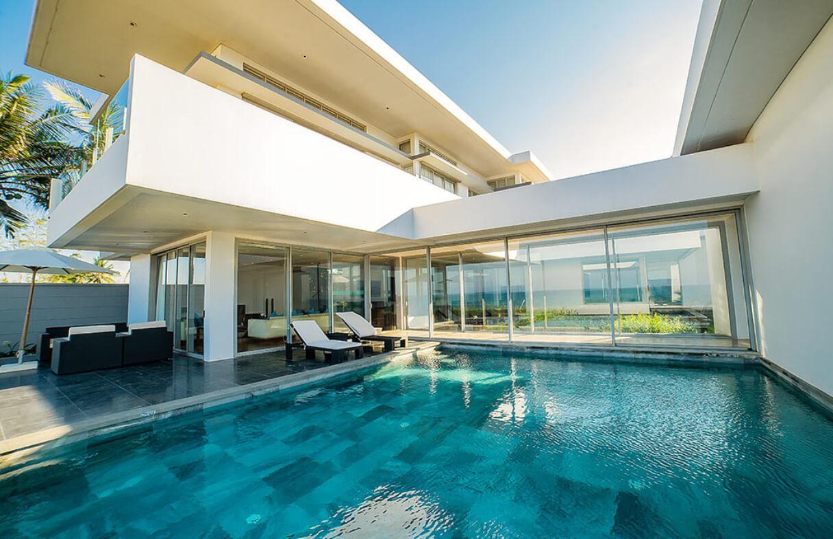 Khu villa The Ocean Đà Nẵng yên tĩnh, nhiều cây xanh, phù hợp nghỉ dưỡng