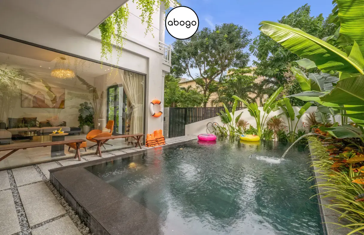 Hồ bơi riêng hiện đại tại PEARL Villa Danang có khu vực cho trẻ em