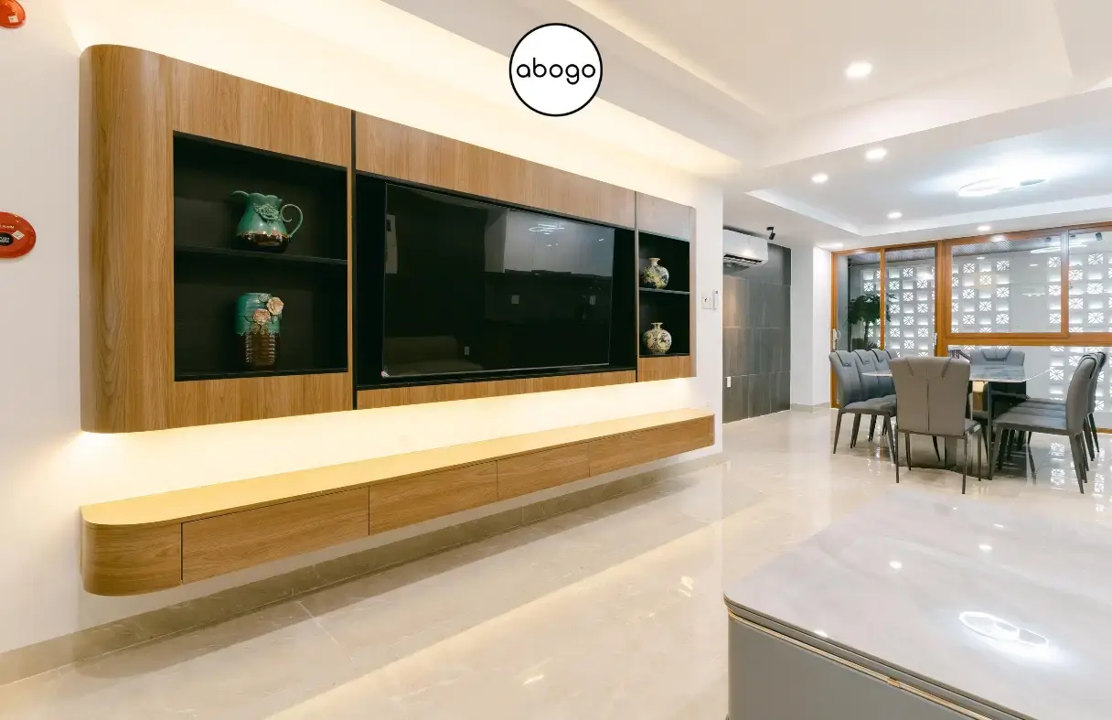 Không gian phòng khách rộng rãi tại villa Ayla 4 phòng ngủ