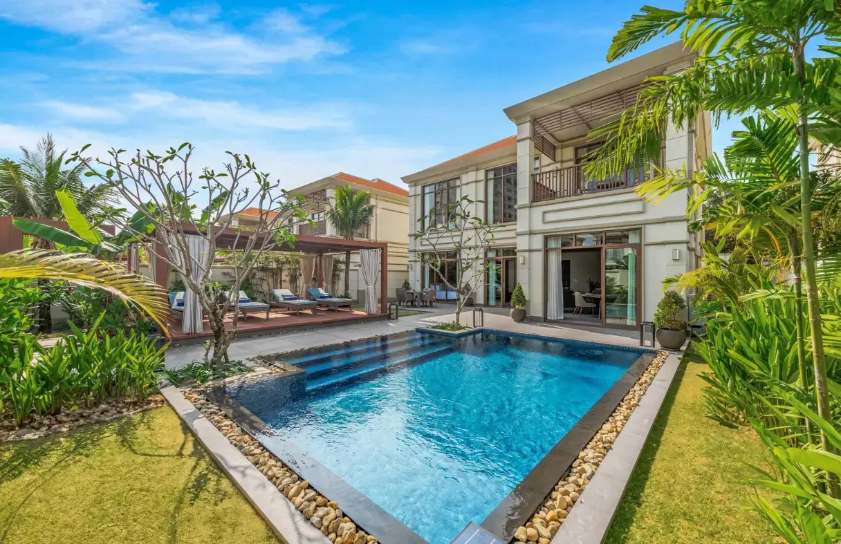 Premium family villa in Da Nang with a safe private pool area for children - Elegant design for families and corporate retreats.