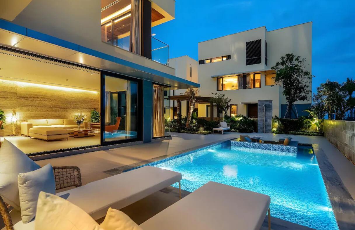 Top rated villas Da Nang with private pool and spacious outdoor relaxation area