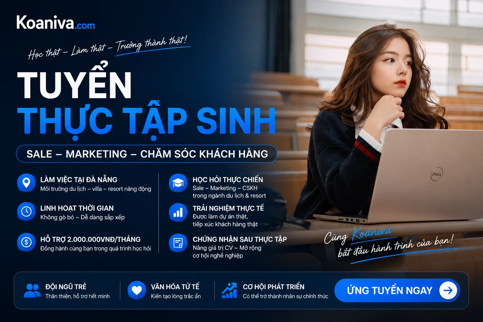Thực Tập Sinh Sale – Marketing – CSKH Du Lịch