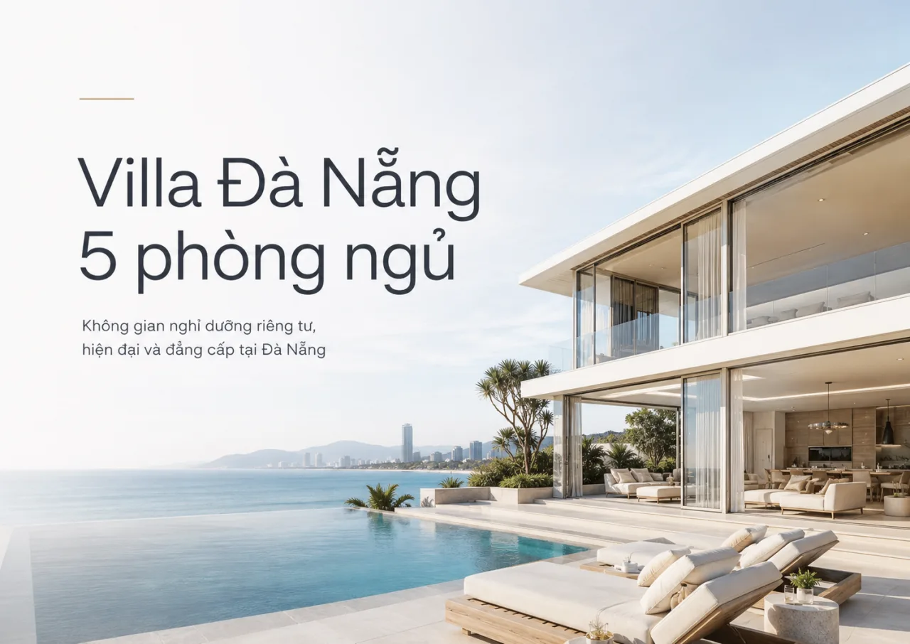 Villa Đà Nẵng 5 phòng ngủ: Lựa chọn rộng rãi, riêng tư và đáng giá cho kỳ nghỉ gia đình