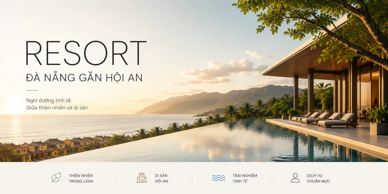 Resort Đà Nẵng gần Hội An: Chọn nơi nghỉ trọn vẹn giữa biển, phố cổ và sự bình yên