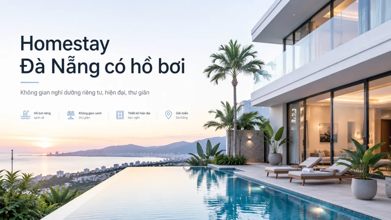 Homestay Đà Nẵng có hồ bơi: Kinh nghiệm chọn nơi ở đẹp, riêng tư và đáng tiền cho kỳ nghỉ trọn vẹn