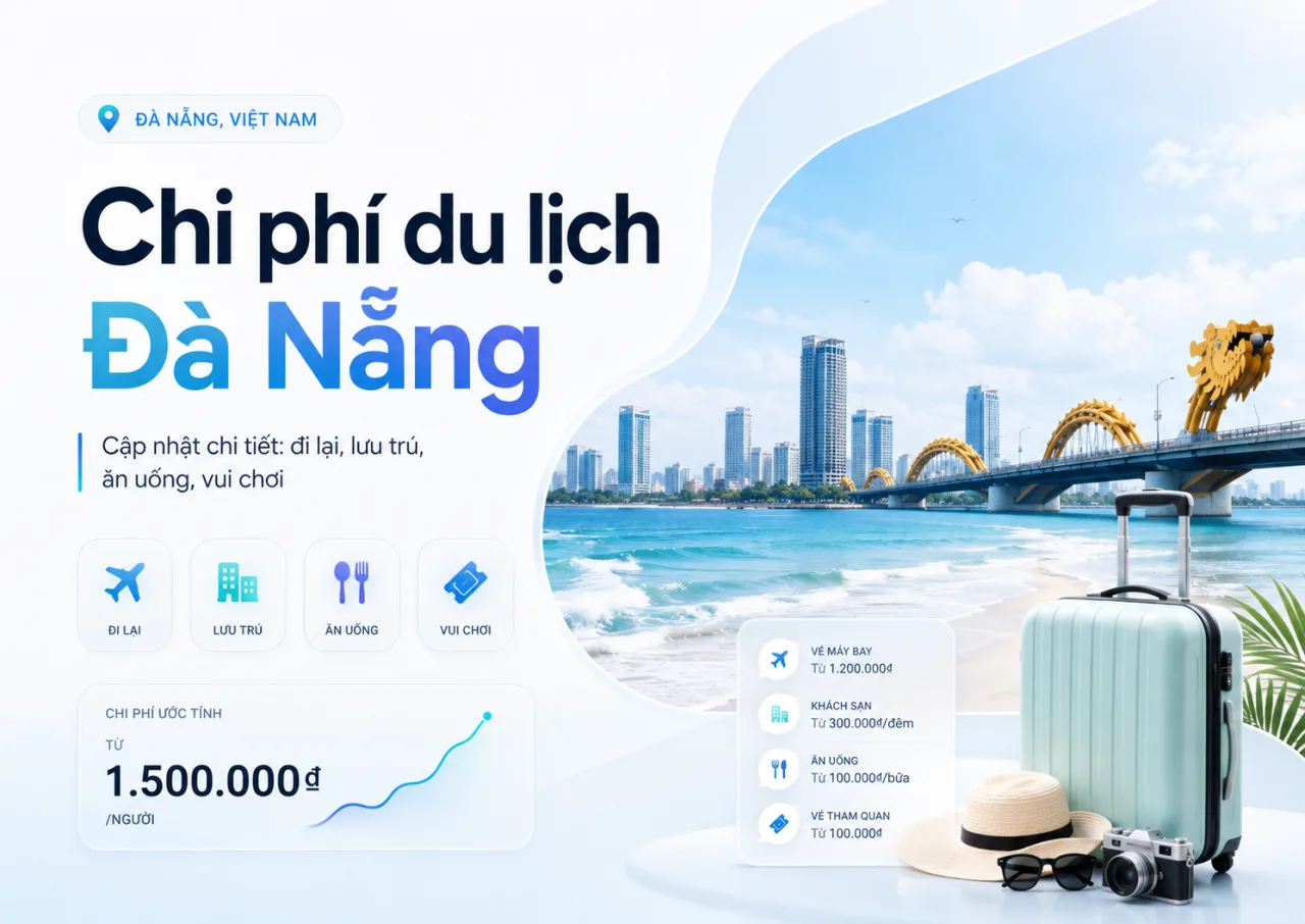 Chi phí du lịch Đà Nẵng bao nhiêu? Bảng dự trù chi tiết cho chuyến đi nhẹ lòng, trọn vẹn