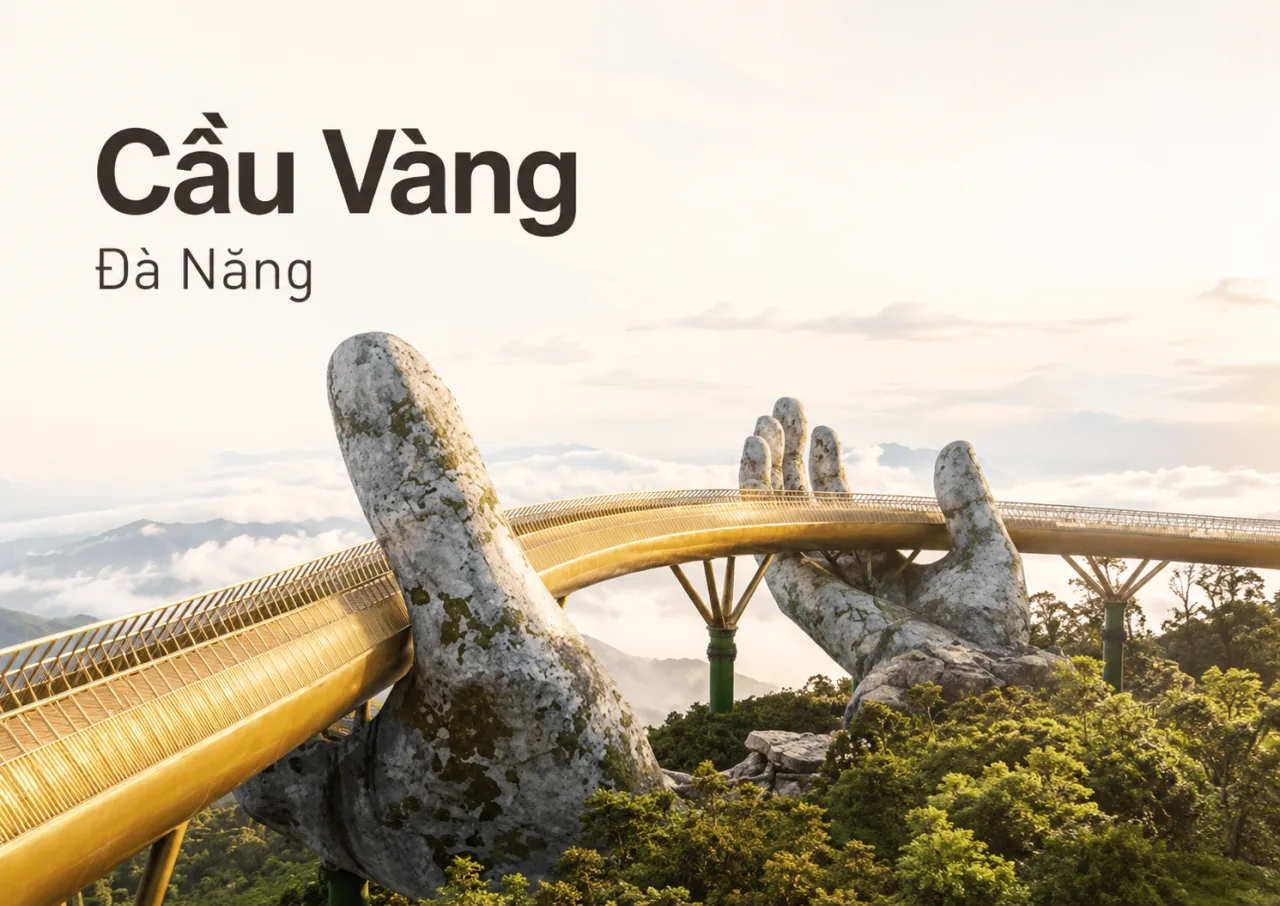 Cầu Vàng Đà Nẵng: Kinh nghiệm tham quan, giá vé, cách đi và lịch trình đẹp nhất