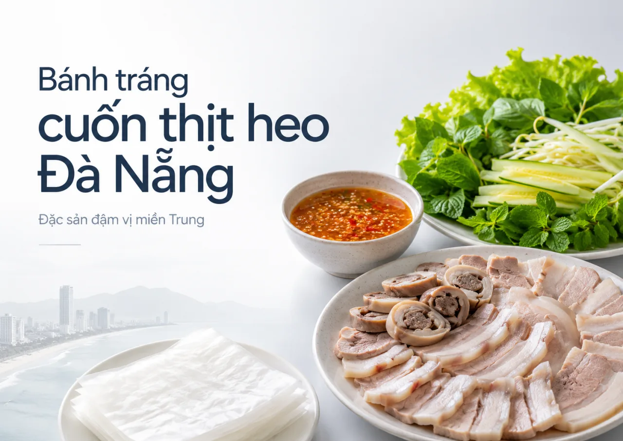 Bánh tráng cuốn thịt heo Đà Nẵng: Món ngon giản dị làm nên hương vị đáng nhớ của miền Trung