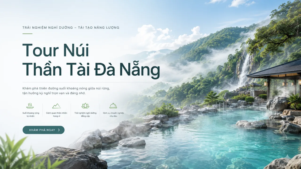 Tour Núi Thần Tài Đà Nẵng: Một ngày thư giãn giữa suối khoáng nóng, rừng xanh và những phút nghỉ thật sâu