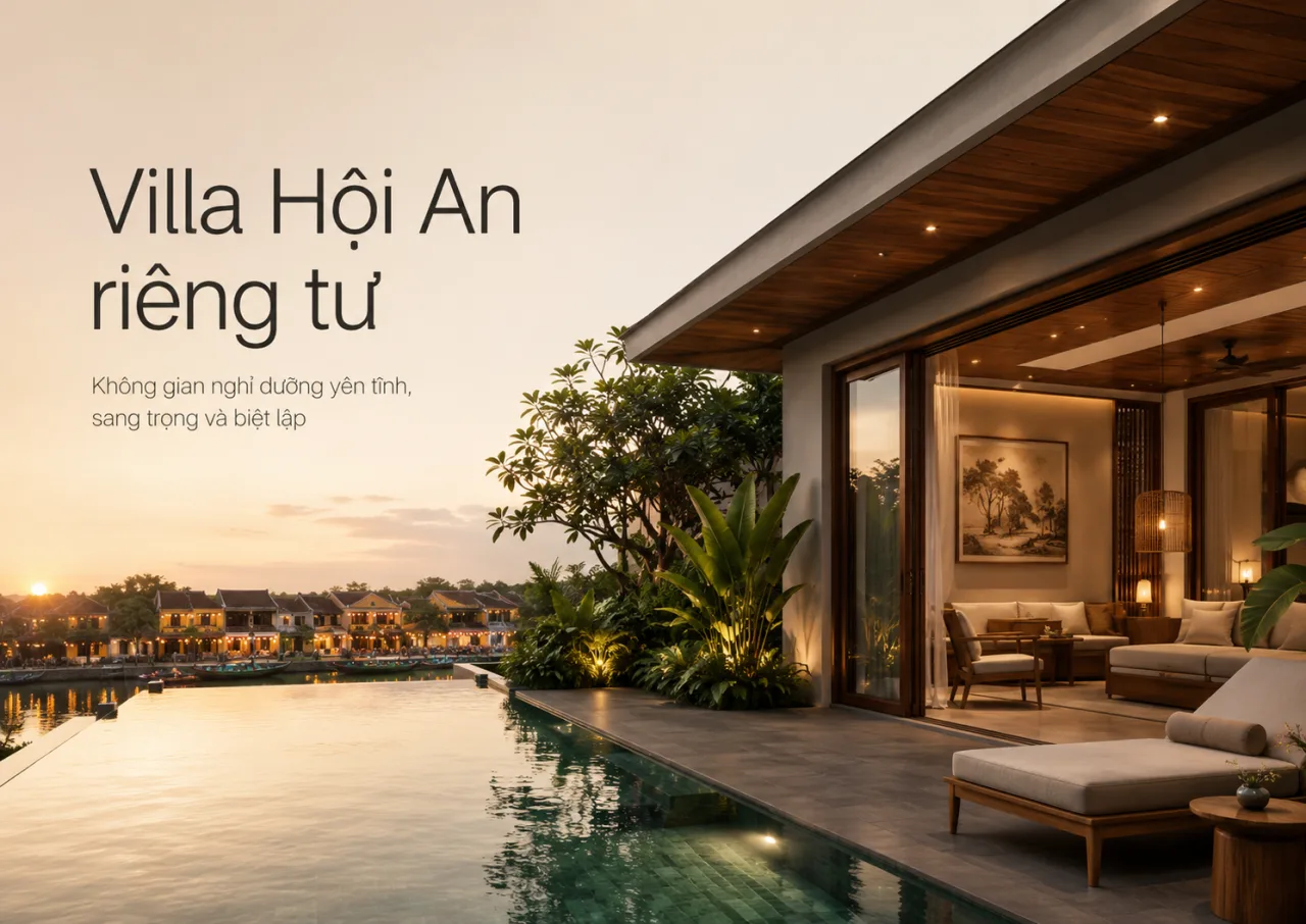 Villa Hội An riêng tư: Không gian nghỉ dưỡng yên tĩnh cho gia đình, cặp đôi và nhóm bạn
