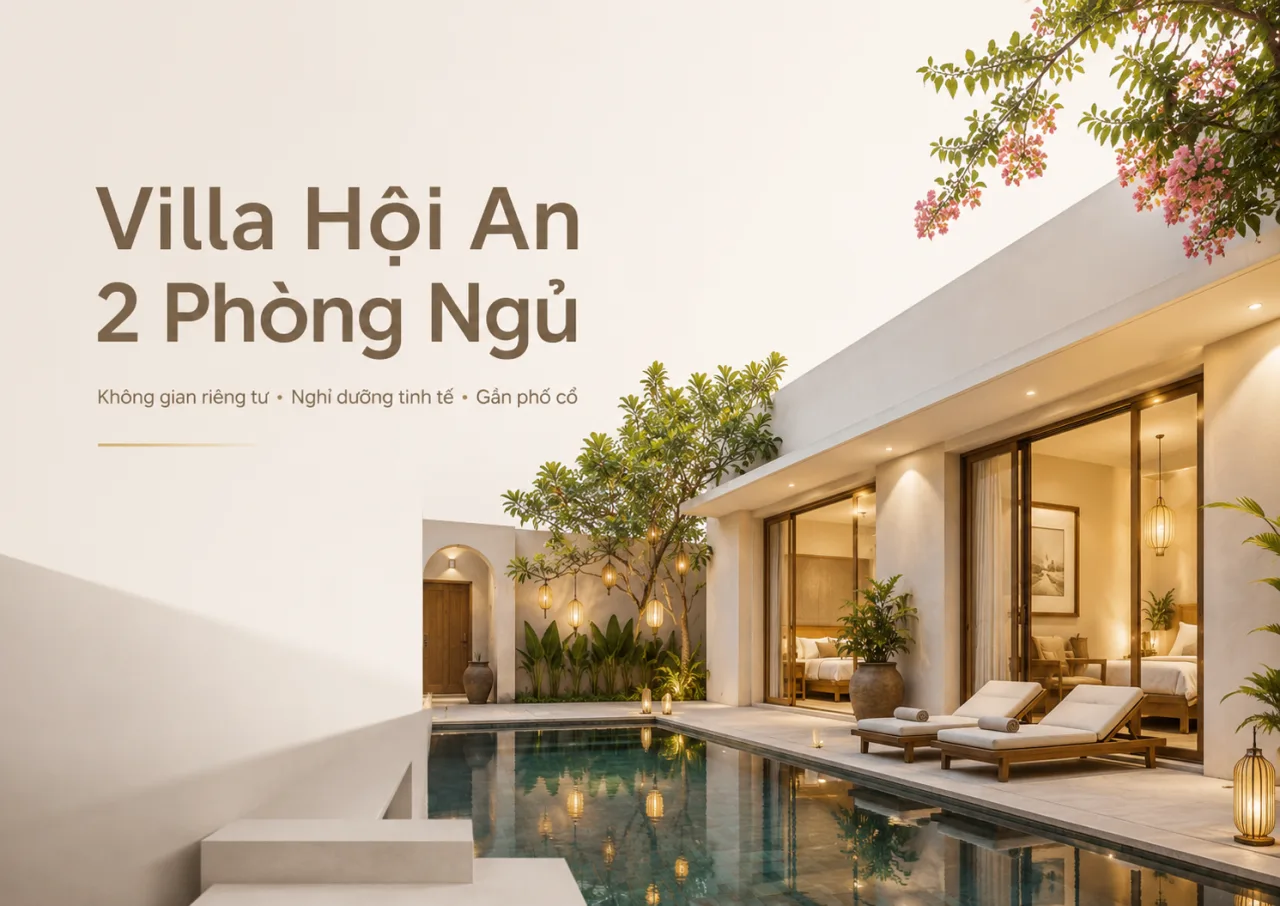 Villa Hội An 2 phòng ngủ: Không gian riêng tư cho kỳ nghỉ nhẹ nhàng, đủ đầy và đáng nhớ