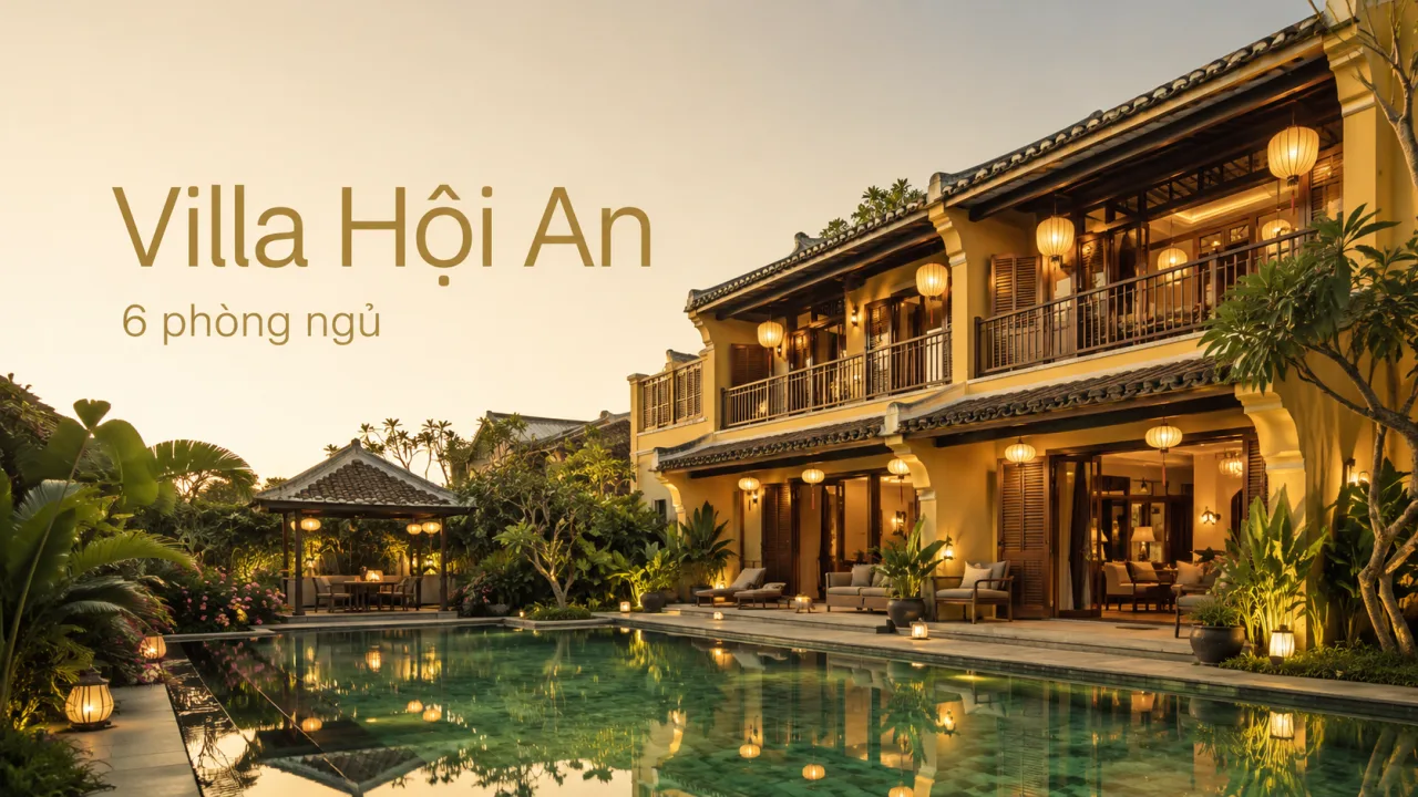 Villa Hội An 6 Phòng Ngủ: Không Gian Nghỉ Dưỡng Riêng Tư Cho Gia Đình, Nhóm Bạn Và Đoàn Doanh Nghiệp