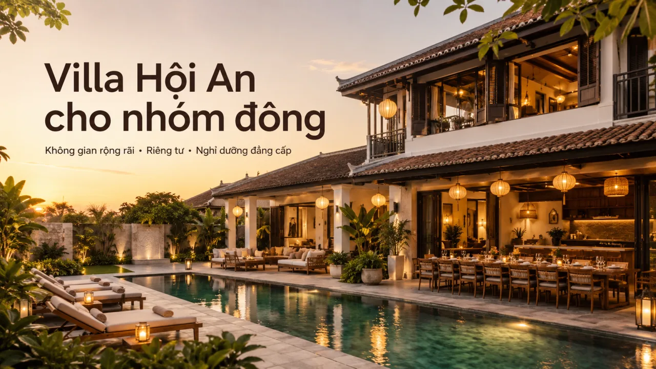 Villa Hội An Cho Nhóm Đông: Gợi Ý Không Gian Riêng Tư, Rộng Rãi Và Dễ Kết Nối Cảm Xúc