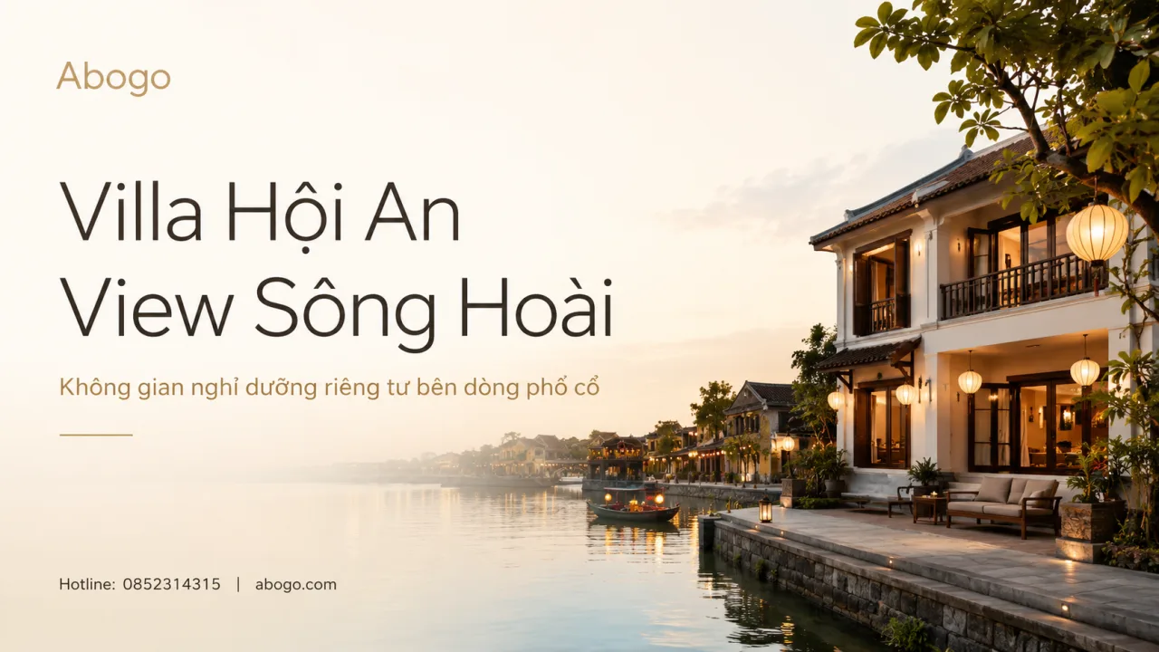 Villa Hội An View Sông Hoài – Không Gian Nghỉ Dưỡng Riêng Tư Bên Dòng Phố Cổ