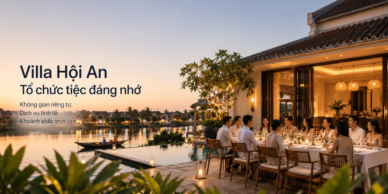 Villa Hội An tổ chức tiệc: Không gian riêng tư cho những buổi gặp gỡ đáng nhớ