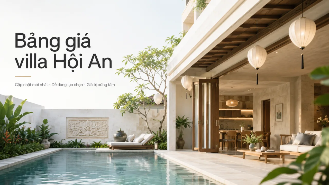 Bảng Giá Villa Hội An: Cập Nhật Mới Nhất, Cách Chọn Villa Phù Hợp Và Kinh Nghiệm Đặt Phòng Từ Koaniva