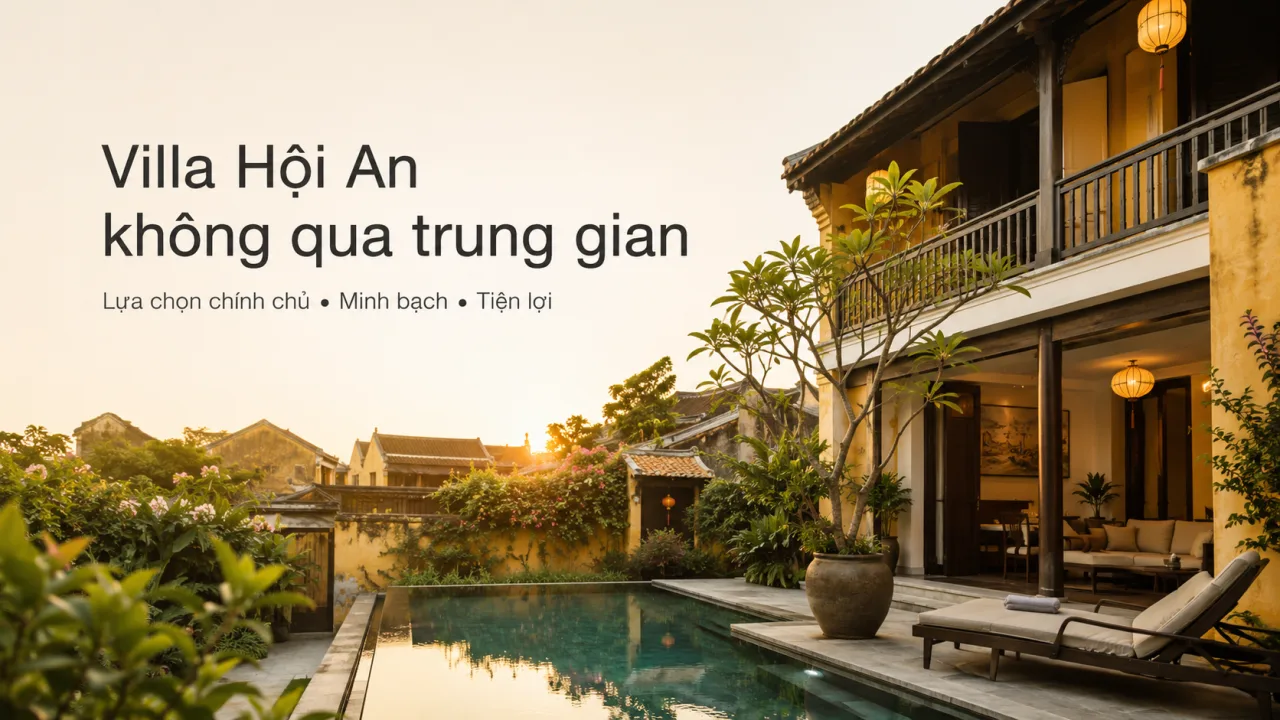 Villa Hội An Không Qua Trung Gian: Cách Chọn Villa Đẹp, Giá Tốt Và An Tâm Cho Kỳ Nghỉ