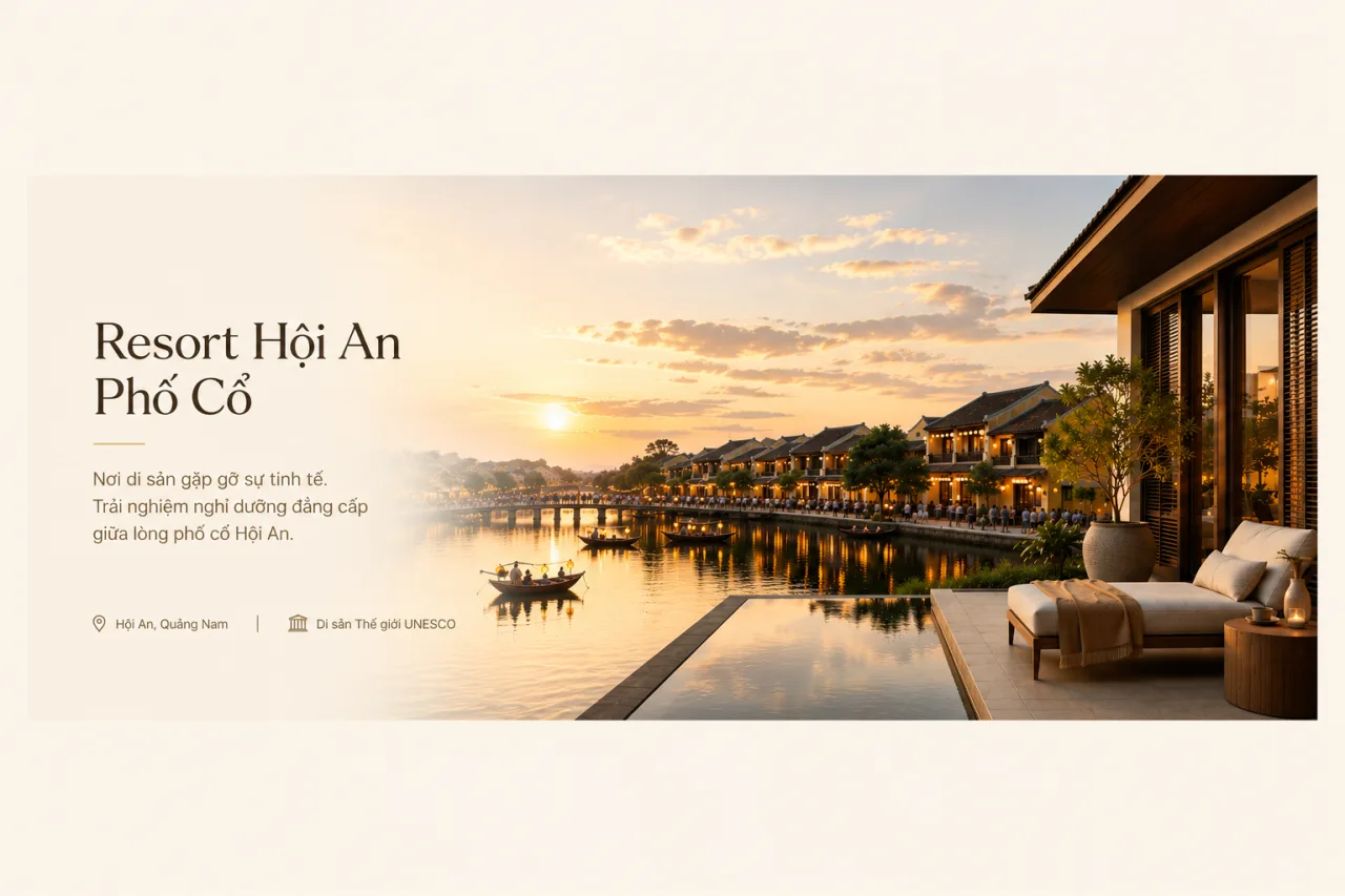 Resort Hội An phố cổ: Kinh nghiệm chọn nơi nghỉ dưỡng đẹp, tiện và đáng tiền