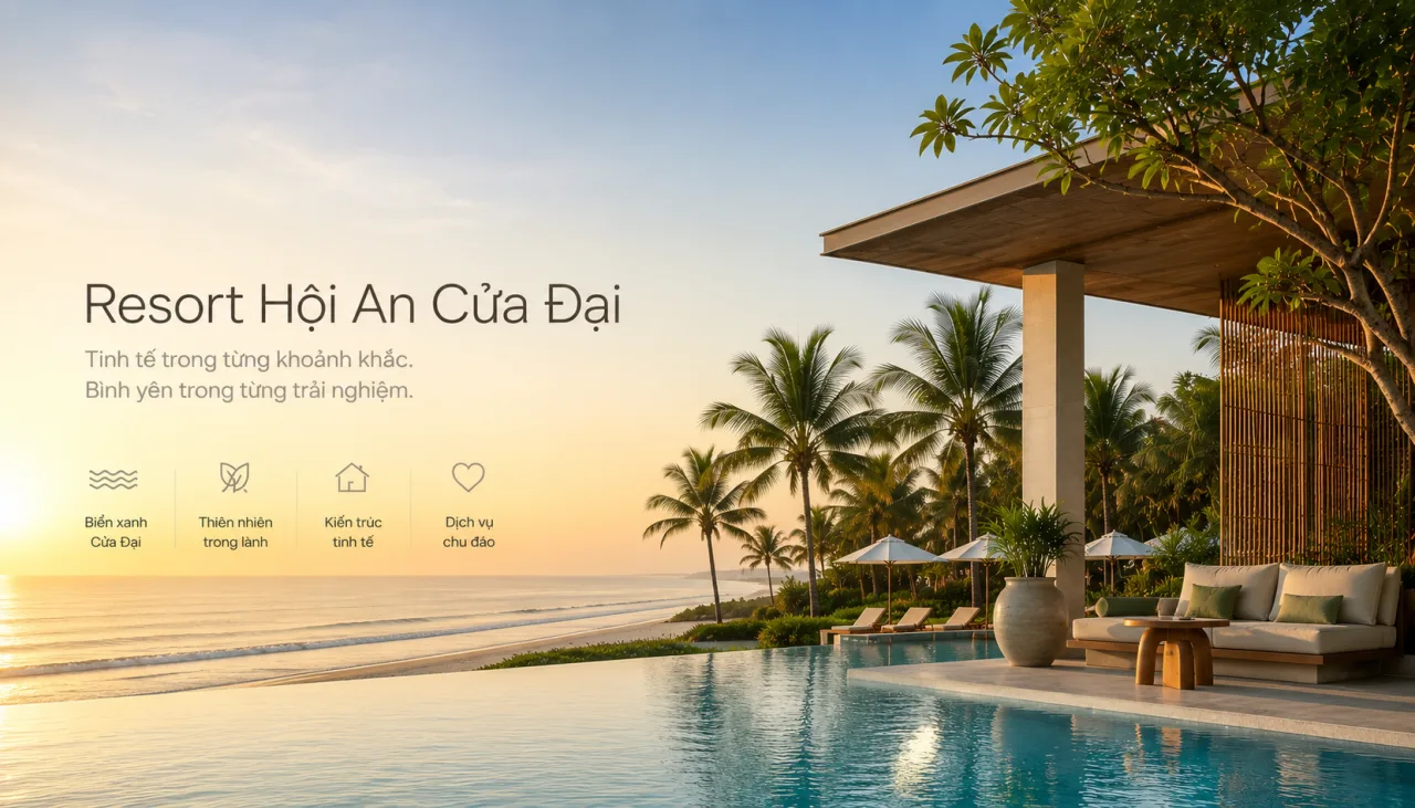 Resort Hội An Cửa Đại: Chọn nơi nghỉ biển nhẹ nhàng, gần phố cổ và đúng nhu cầu