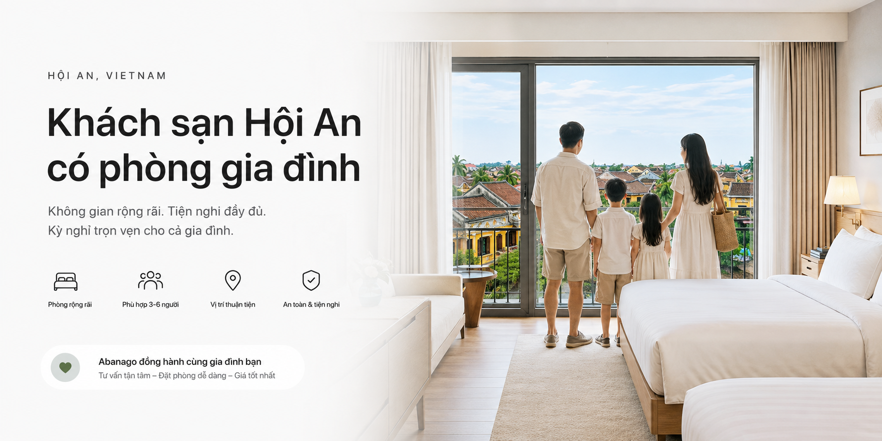 Khách Sạn Hội An Có Phòng Gia Đình: Kinh Nghiệm Chọn Phòng Rộng, Tiện Nghi Và Dễ Nghỉ Dưỡng Cho Cả Nhà