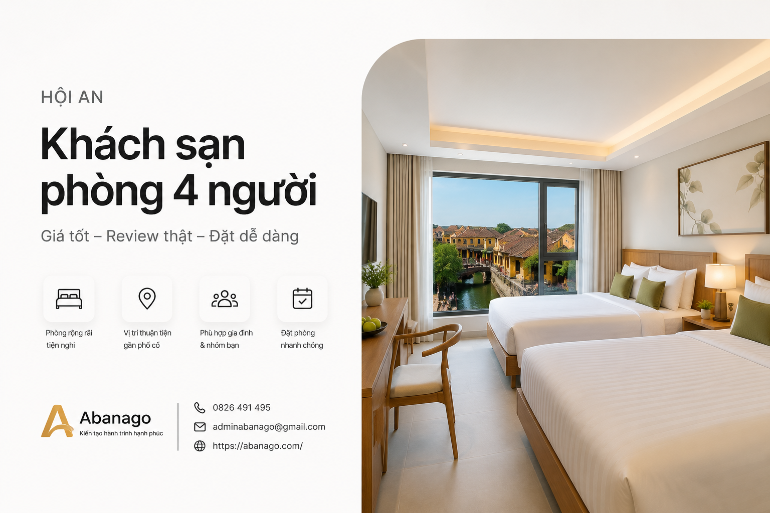 Khách Sạn Hội An Phòng 4 Người: Kinh Nghiệm Chọn, Giá Tham Khảo, Review Và Cách Đặt Phòng Tối Ưu Cùng Koaniva