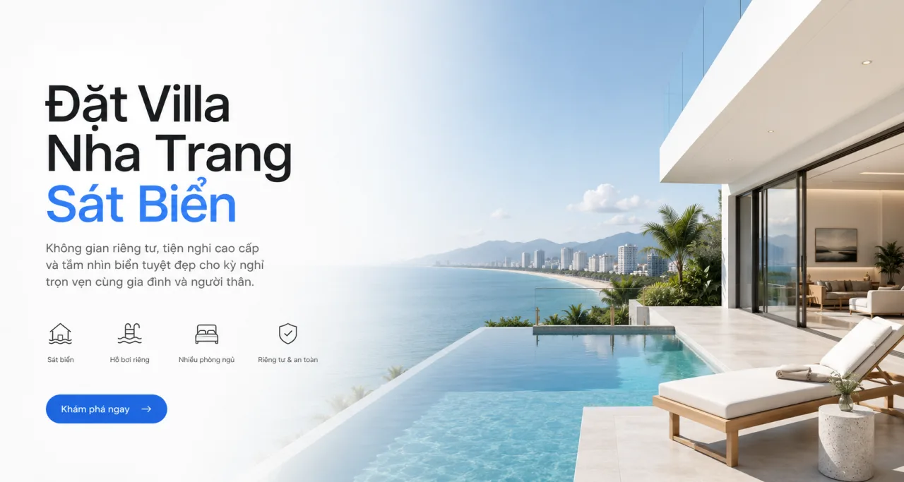 Đặt Villa Nha Trang Sát Biển: Kinh Nghiệm Chọn Villa Đẹp, Riêng Tư Và Đúng Nhu Cầu