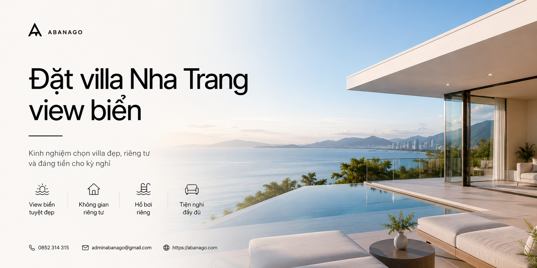 Đặt villa Nha Trang view biển: Kinh nghiệm chọn villa đẹp, riêng tư và đáng tiền cho kỳ nghỉ