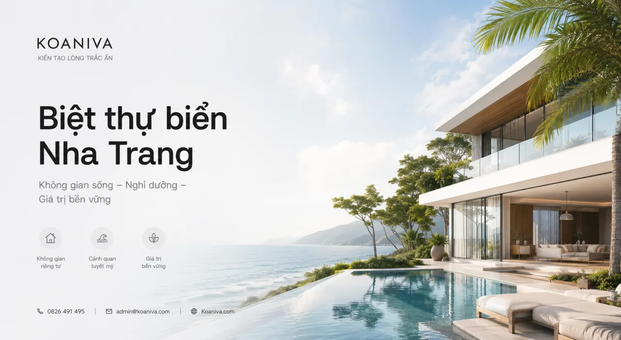 Biệt thự biển Nha Trang: Không gian sống, nghỉ dưỡng và giá trị bền vững