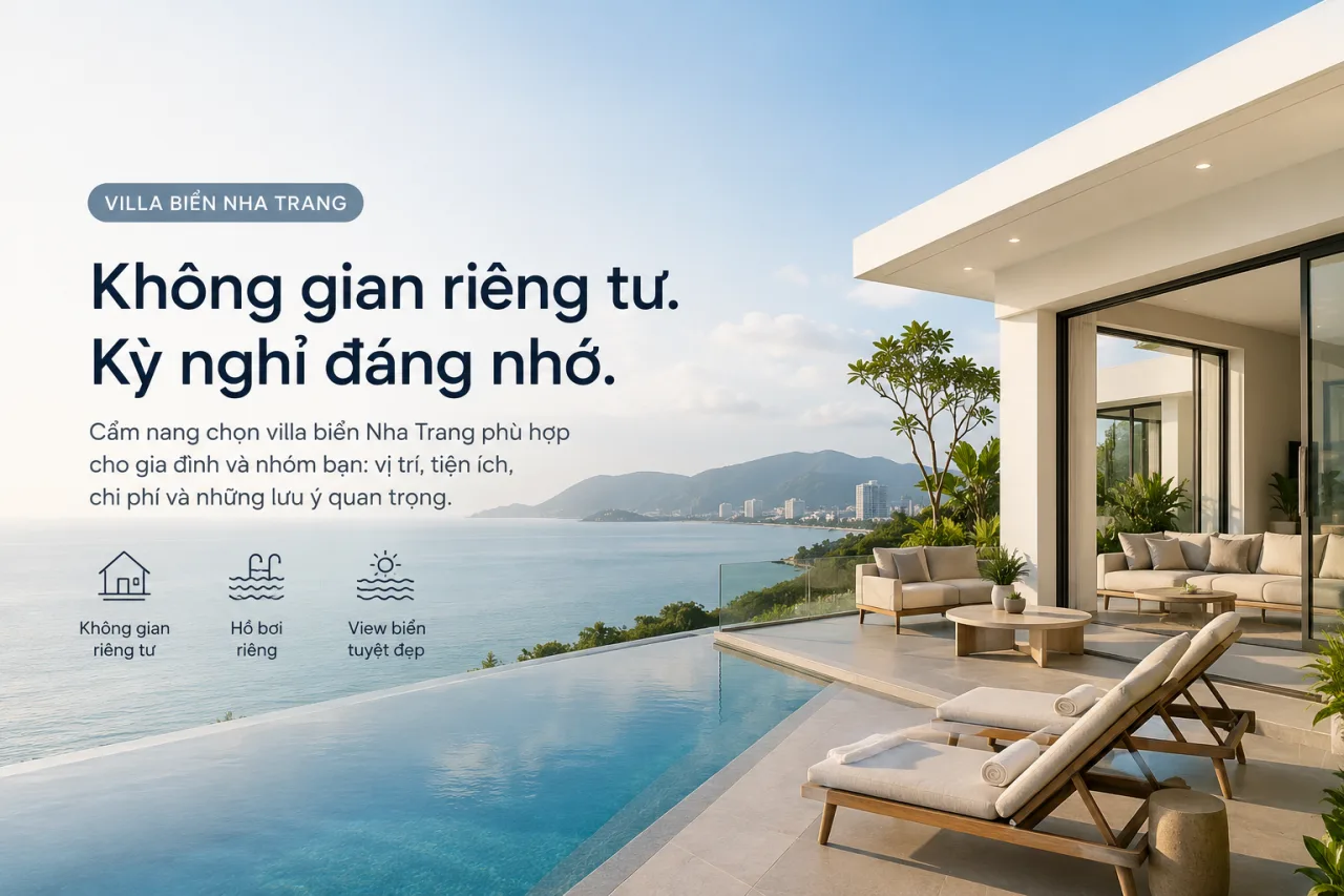 Villa biển Nha Trang: Cẩm nang chọn không gian nghỉ dưỡng phù hợp cho gia đình và nhóm bạn