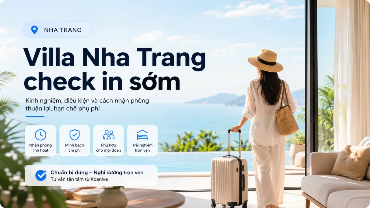 Villa Nha Trang check in sớm: Cách nhận phòng thuận lợi và hạn chế phụ phí