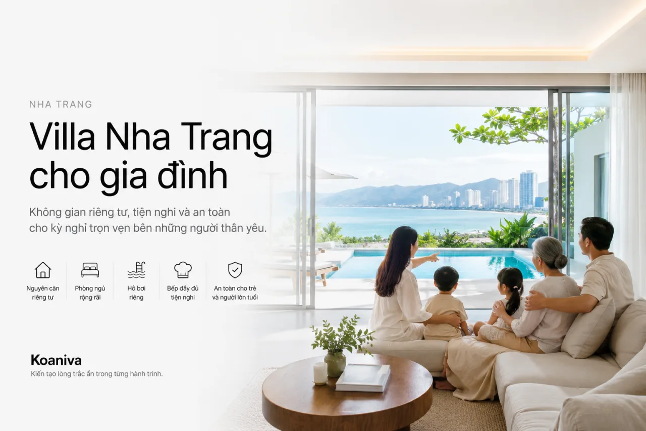 Villa Nha Trang cho gia đình: Cách chọn nơi ở thoải mái, an toàn và đúng nhu cầu