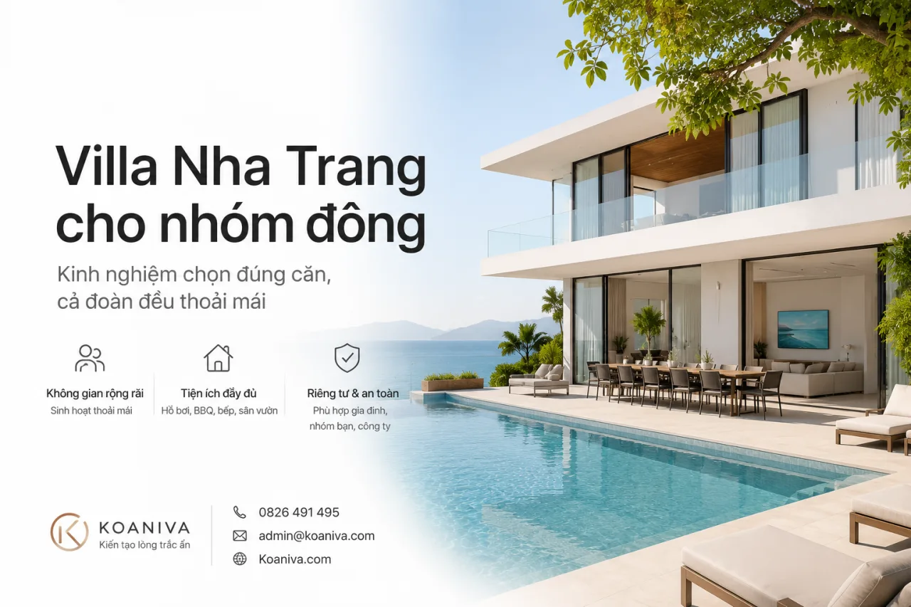 Villa Nha Trang cho nhóm đông: Chọn đúng căn để mọi người đều được tận hưởng