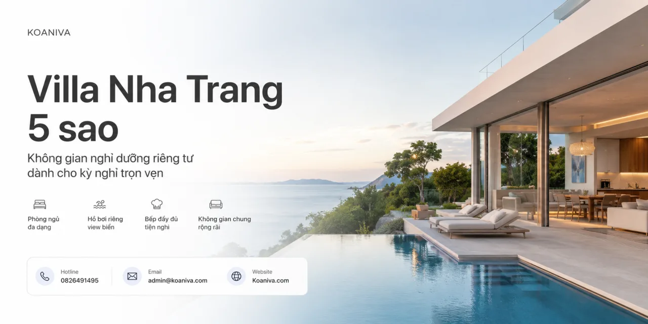 Villa Nha Trang 5 sao: Không gian nghỉ dưỡng riêng tư dành cho kỳ nghỉ trọn vẹn