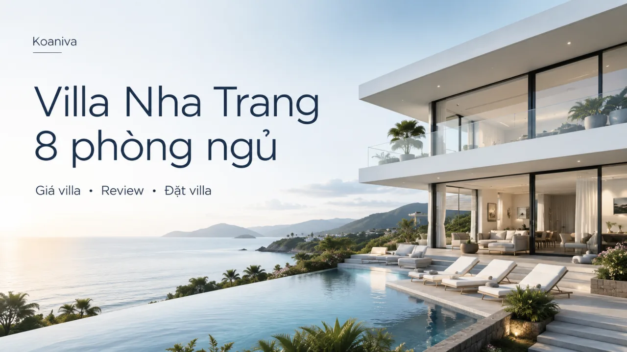 Villa Nha Trang 8 phòng ngủ: Không gian nghỉ dưỡng riêng tư cho gia đình và đoàn đông người