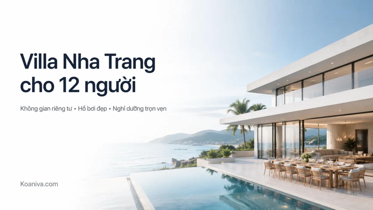 Villa Nha Trang cho 12 người: Kinh nghiệm chọn villa đẹp, riêng tư và phù hợp nhất