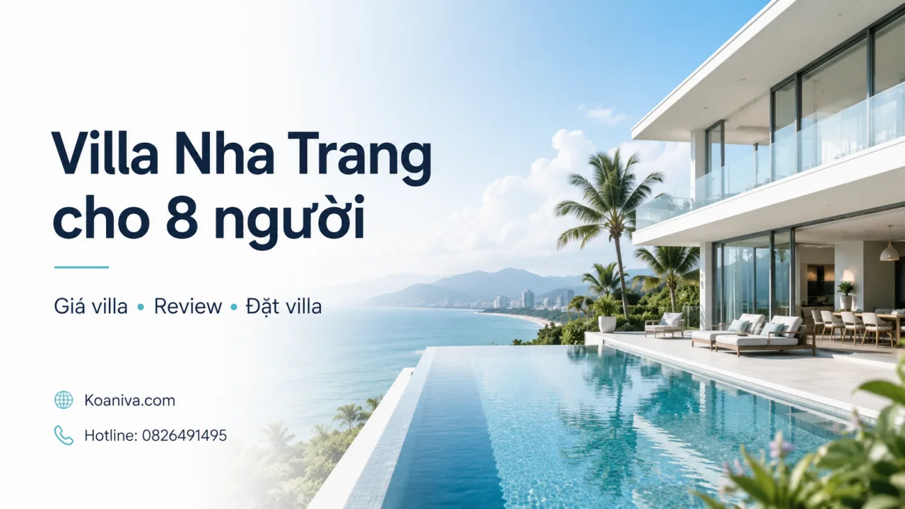 Villa Nha Trang cho 8 người: Bảng giá, review và kinh nghiệm đặt villa phù hợp