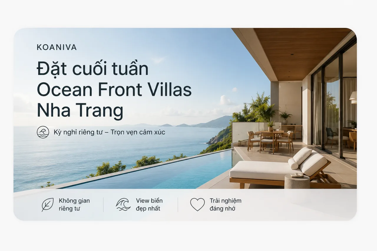 Đặt Cuối Tuần Ocean Front Villas Nha Trang – Kinh Nghiệm Chọn Villa Biển Riêng Tư Để Có Kỳ Nghỉ Trọn Vẹn