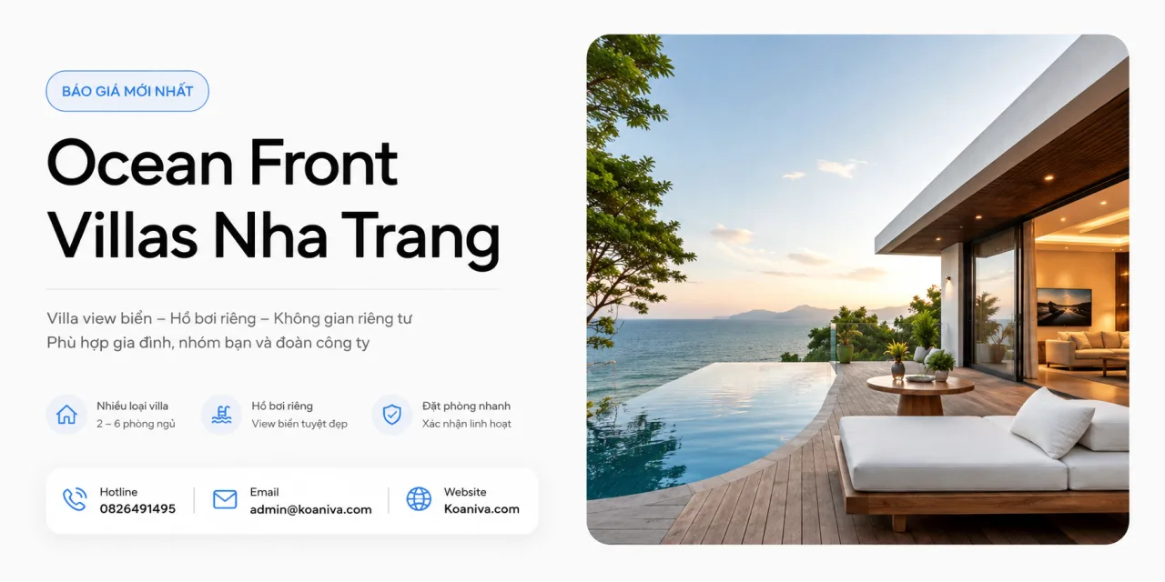 Báo Giá Ocean Front Villas Nha Trang Mới Nhất – Review Và Kinh Nghiệm Đặt Villa