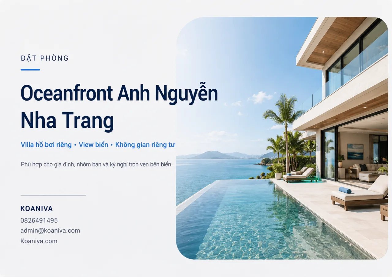 Đặt phòng Oceanfront Anh Nguyễn Nha Trang cho kỳ nghỉ riêng tư bên biển