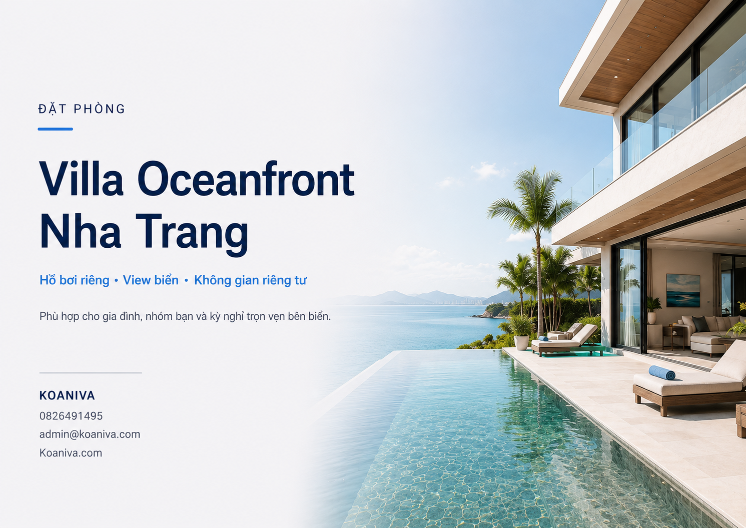 Đặt phòng villa Oceanfront Nha Trang: Chọn đúng căn, đúng nhu cầu và xác nhận nhanh