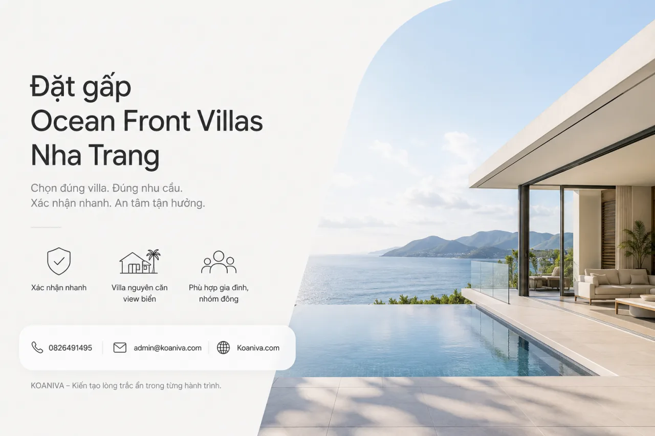 Đặt gấp Ocean Front Villas Nha Trang: Cách tìm và chốt villa nhanh, đúng nhu cầu