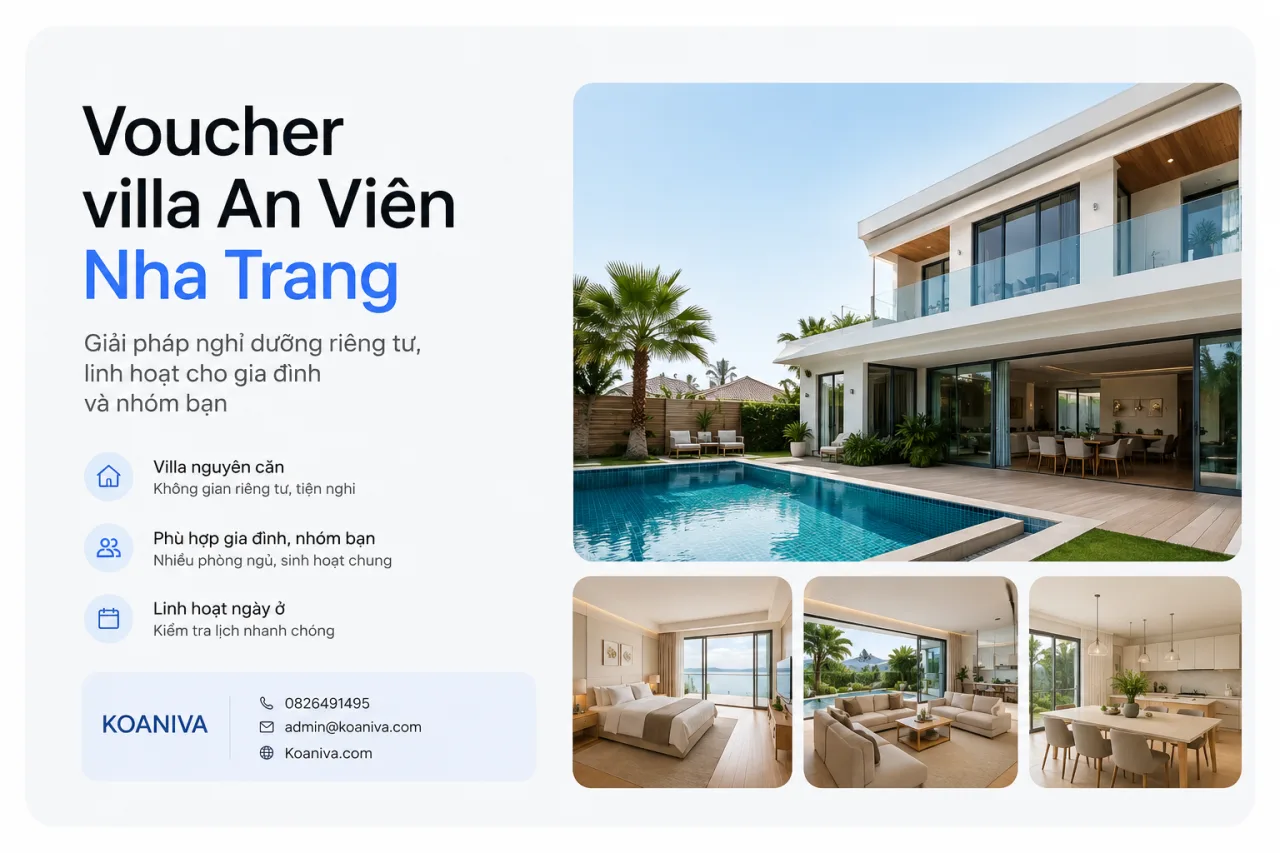 Voucher Villa An Viên Nha Trang mới nhất 2026 – Cách nhận ưu đãi tốt nhất khi đặt cùng Koaniva