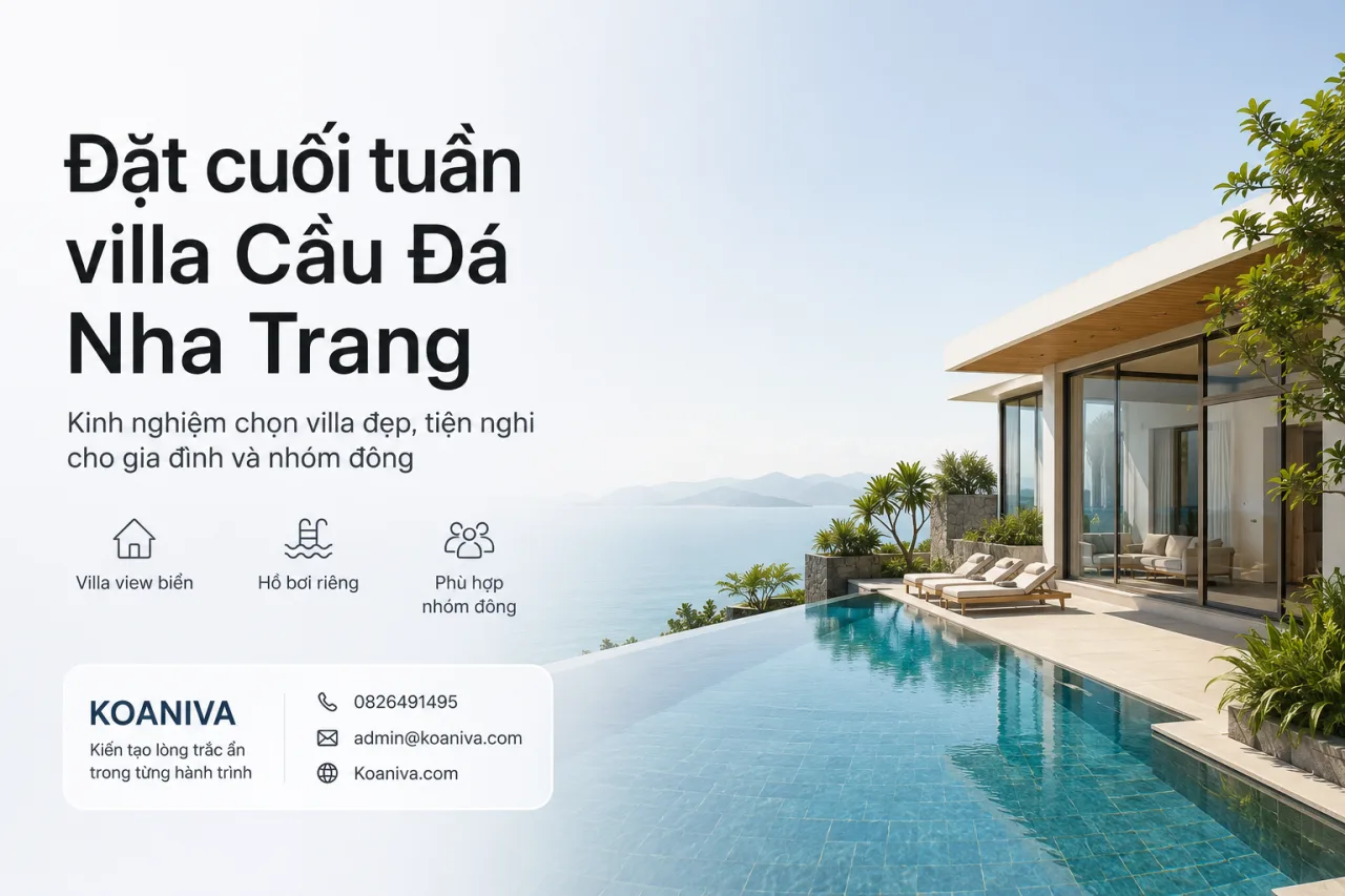 Đặt cuối tuần villa Cầu Đá Nha Trang: Kinh nghiệm chọn villa đẹp, thuận tiện cho nhóm đông