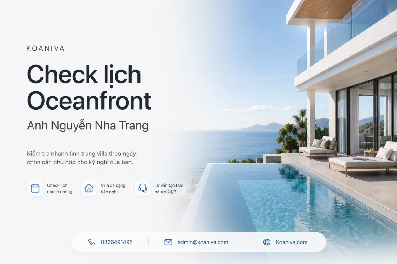 Check lịch Oceanfront Anh Nguyễn Nha Trang nhanh và chính xác