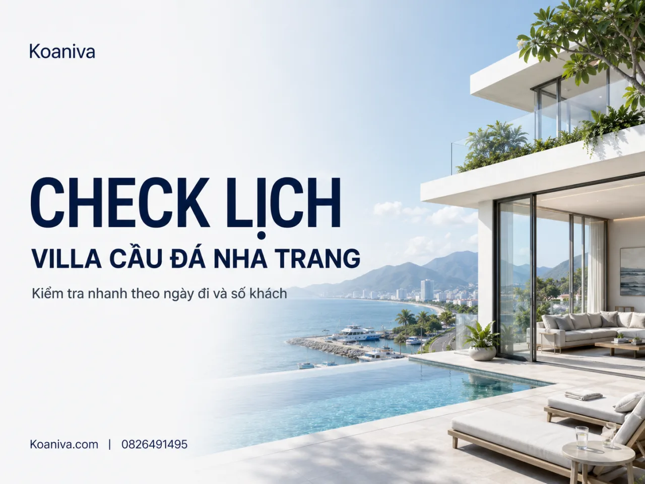 Check lịch villa Cầu Đá Nha Trang nhanh, chính xác