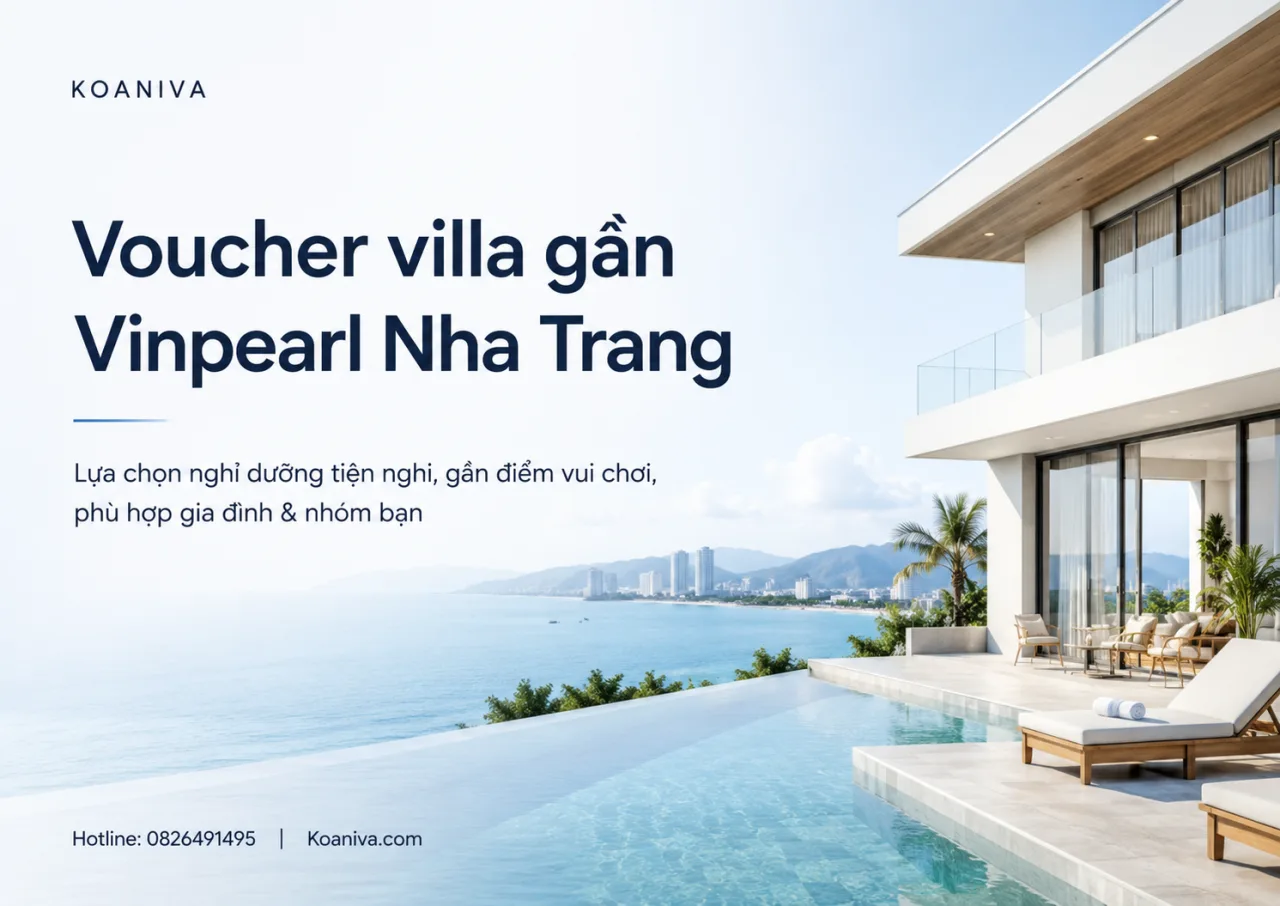 Voucher villa gần Vinpearl Nha Trang: Kinh nghiệm chọn ưu đãi phù hợp cho gia đình và nhóm đông