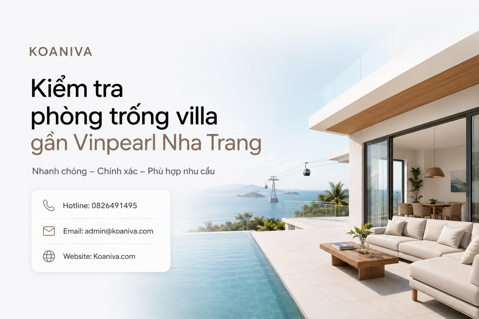 Kiểm tra phòng trống villa gần Vinpearl Nha Trang nhanh và chính xác