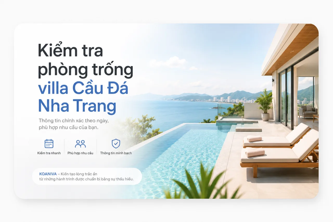 Kiểm tra phòng trống villa Cầu Đá Nha Trang nhanh và chính xác